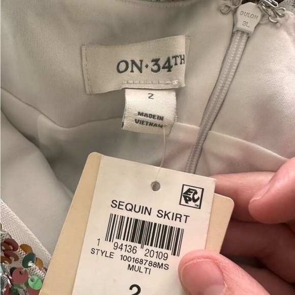 Sparkling Multicolor Sequin A-Line Skirt - Picture 5 of 5